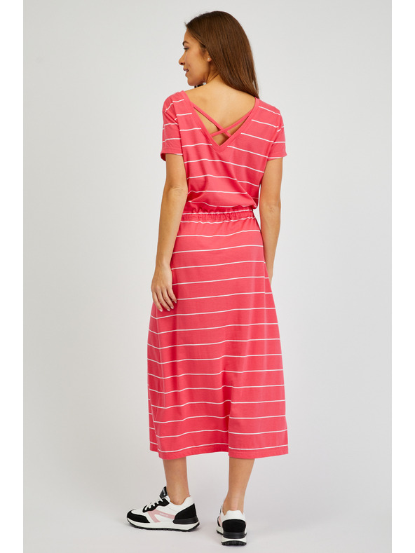 Sam 73 Rotes gestreiftes Damenkleid SAM73 Columba