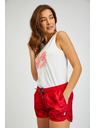 Sam 73 Rote gemusterte Shorts für Frauen SAM 73 Pisces