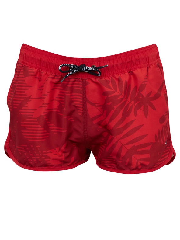 Sam 73 Rote gemusterte Shorts für Frauen SAM 73 Pisces