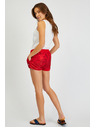 Sam 73 Rote gemusterte Shorts für Frauen SAM 73 Pisces