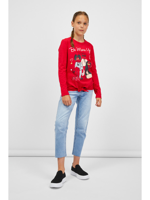 Sam 73 Rotes langärmeliges Mädchen-T-Shirt SAM 73 Vadania