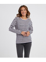 Sam 73 Blau-rosa gestreiftes Langarm-T-Shirt für Damen SAM 73 Prudence