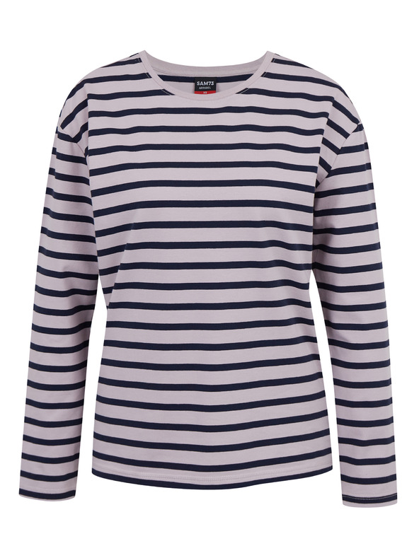 Sam 73 Blau-rosa gestreiftes Langarm-T-Shirt für Damen SAM 73 Prudence