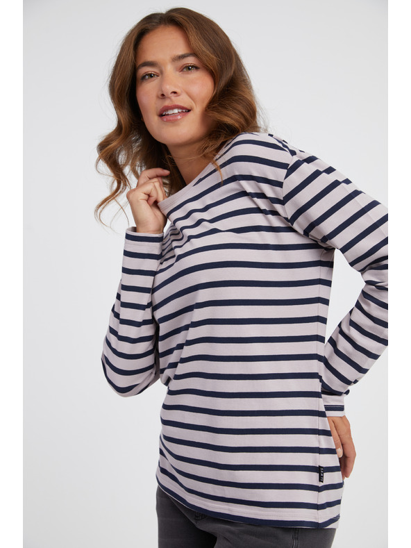 Sam 73 Blau-rosa gestreiftes Langarm-T-Shirt für Damen SAM 73 Prudence
