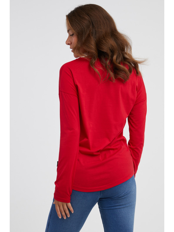 Sam 73 Rotes Langarm-T-Shirt für Frauen SAM 73 Patty