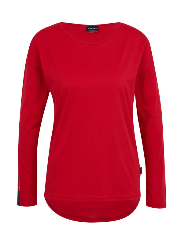 Sam 73 Rotes Langarm-T-Shirt für Frauen SAM 73 Patty