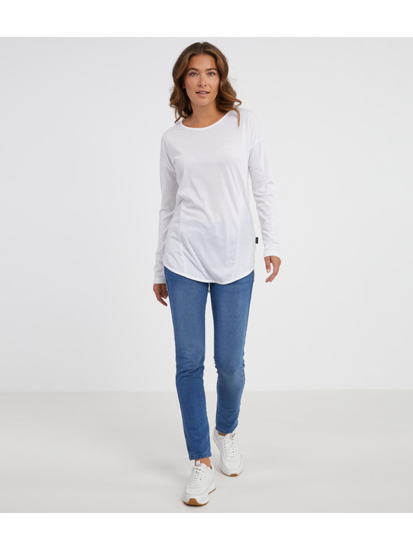 Sam 73 Weißes Damen-Langarm-T-Shirt SAM 73 Sherri