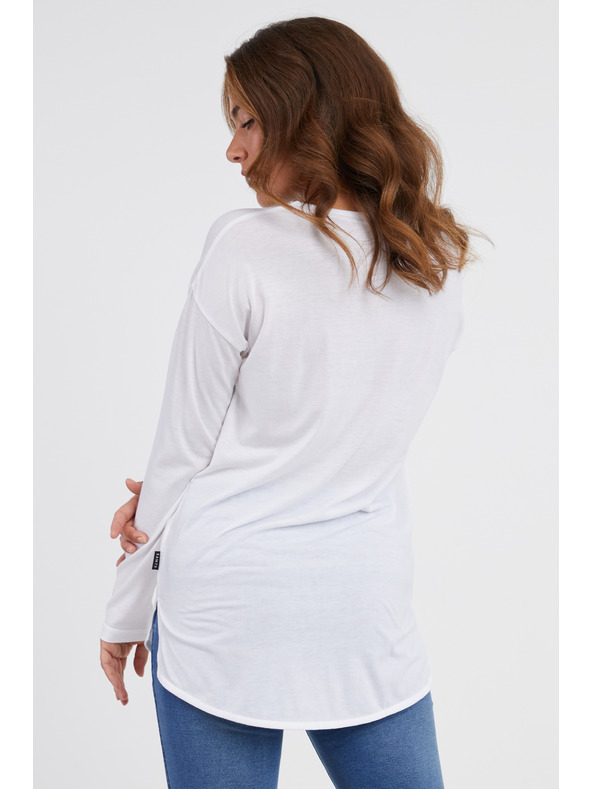 Sam 73 Weißes Damen-Langarm-T-Shirt SAM 73 Sherri