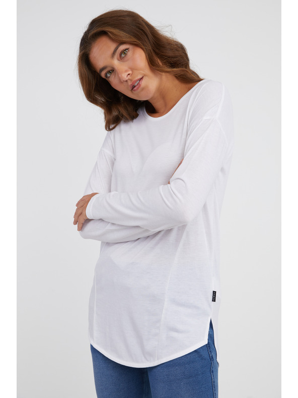 Sam 73 Weißes Damen-Langarm-T-Shirt SAM 73 Sherri