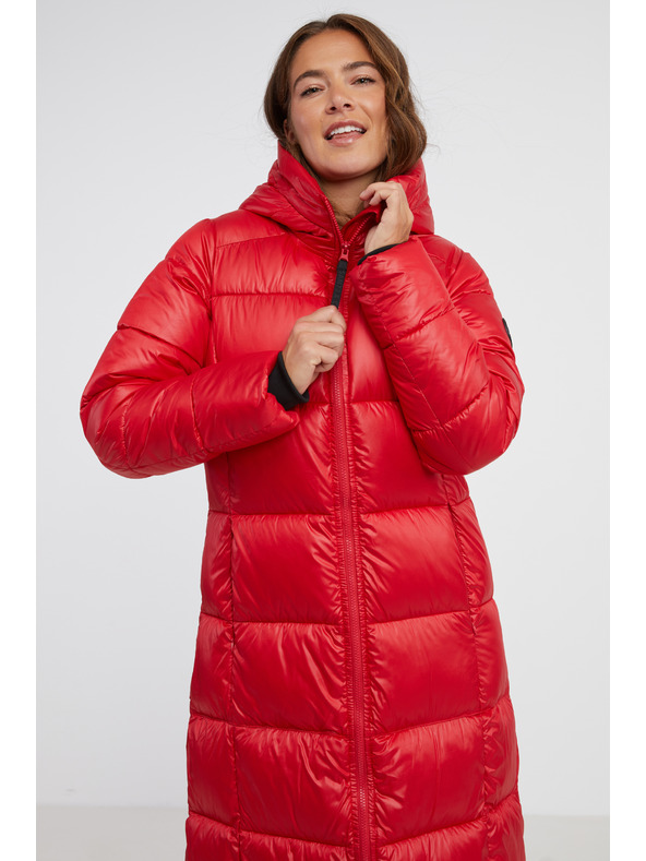 Sam 73 Rote Damen Steppjacke mit Kapuze SAM 73 Anna