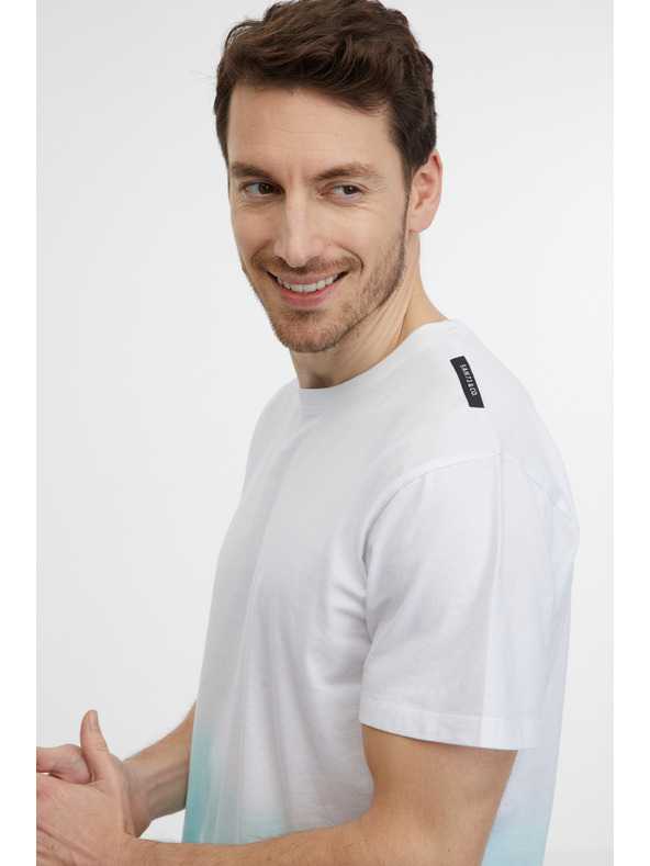 Sam 73 Blaues und weißes Herren-T-Shirt SAM 73 Vito