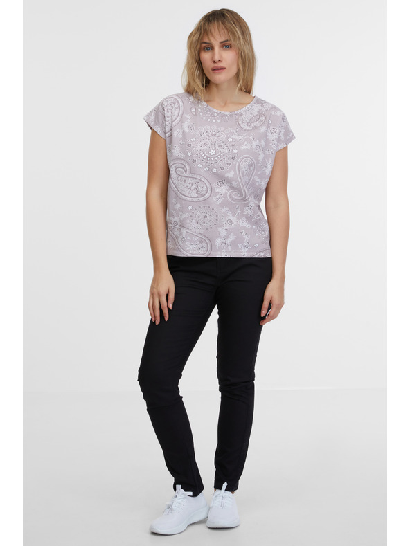 Sam 73 Hellviolettes gemustertes Damen-T-Shirt SAM 73 Margarita