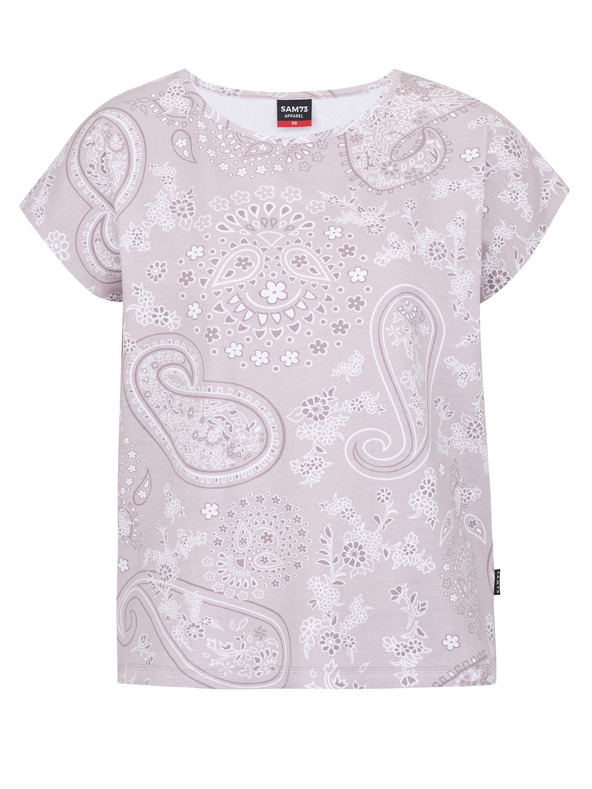 Sam 73 Hellviolettes gemustertes Damen-T-Shirt SAM 73 Margarita