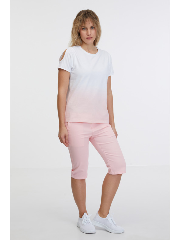 Sam 73 Rosa und weißes Damen-T-Shirt SAM 73 Dolores