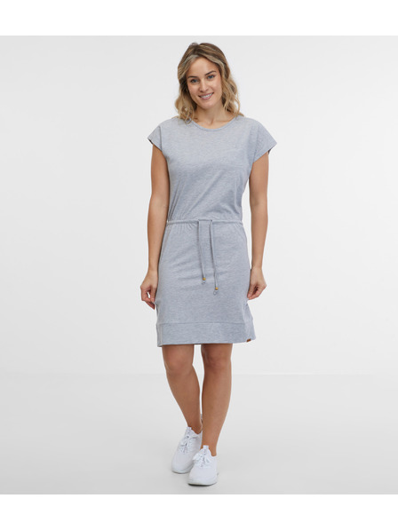 Sam 73 Hellgraues gestreiftes Damenkleid SAM 73 Esperanza