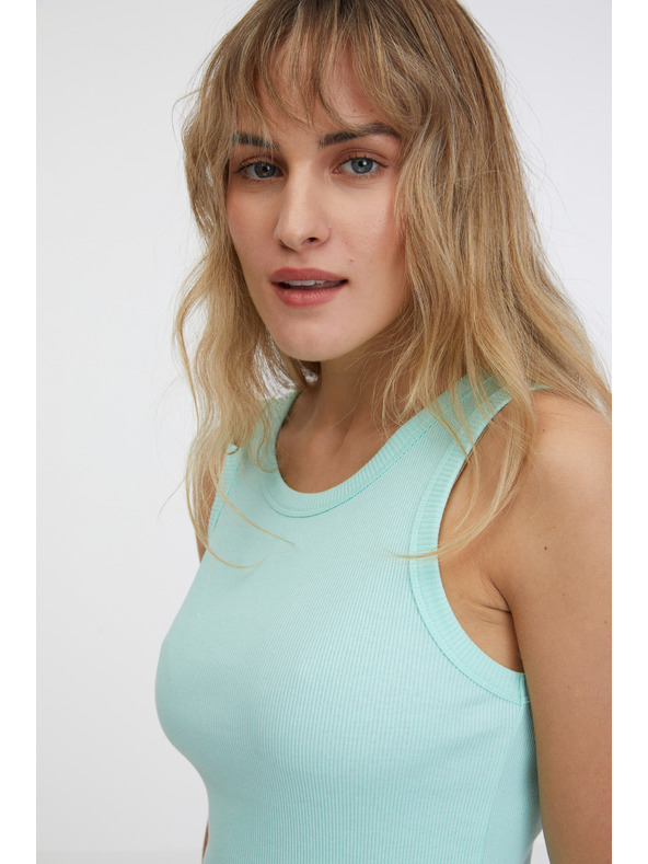 Sam 73 Türkisfarbenes Basic Maxikleid für Damen SAM 73 Rita