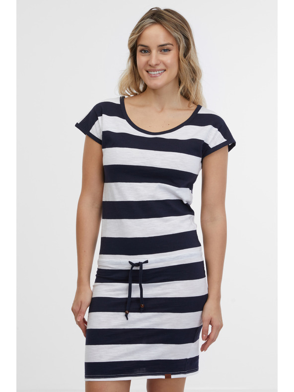 Sam 73 Weiß-blau gestreiftes Damenkleid SAM 73 Reyna