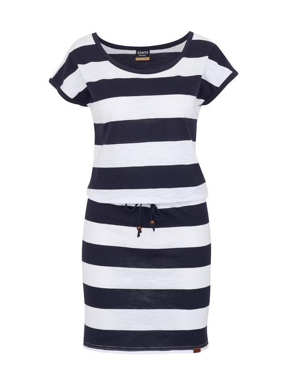 Sam 73 Weiß-blau gestreiftes Damenkleid SAM 73 Reyna