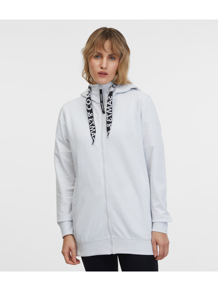 Sam 73 Hellgraues Damen-Sweatshirt mit Kapuze und Reißverschluss SAM 73 Lisa