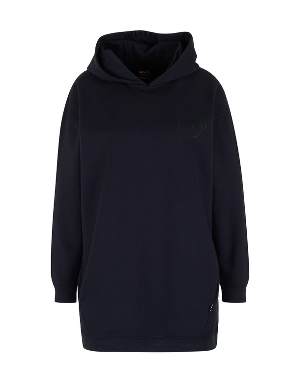Sam 73 Dunkelblaues verlängertes Damen-Kapuzensweatshirt SAM 73 Lola