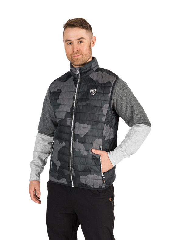 Sam 73 Dunkelgraue gemusterte Herrenweste SAM 73