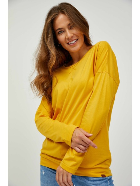 Sam 73 Gelbes Basic-Langarm-T-Shirt für Damen SAM 73 Azuka