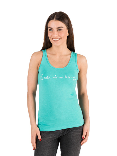 Sam 73 Türkisfarbenes Damen-Top mit Aufdruck SAM 73