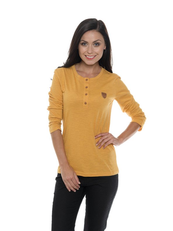 Sam 73 Senffarbenes Damen-T-Shirt SAM 73