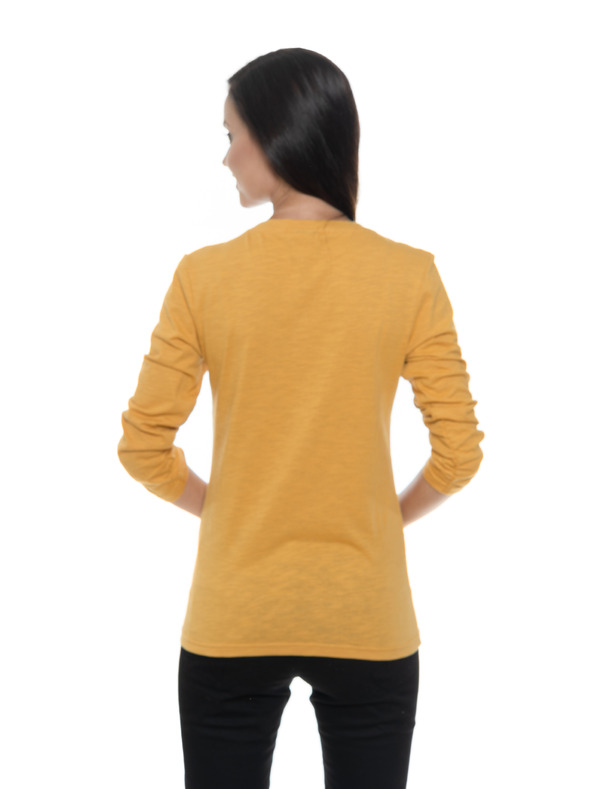 Sam 73 Senffarbenes Damen-T-Shirt SAM 73