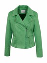 Orsay Grüne Damenlederjacke aus Wildleder ORSAY