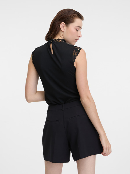 Orsay Schwarzes Damen-T-Shirt mit Spitzendetail ORSAY