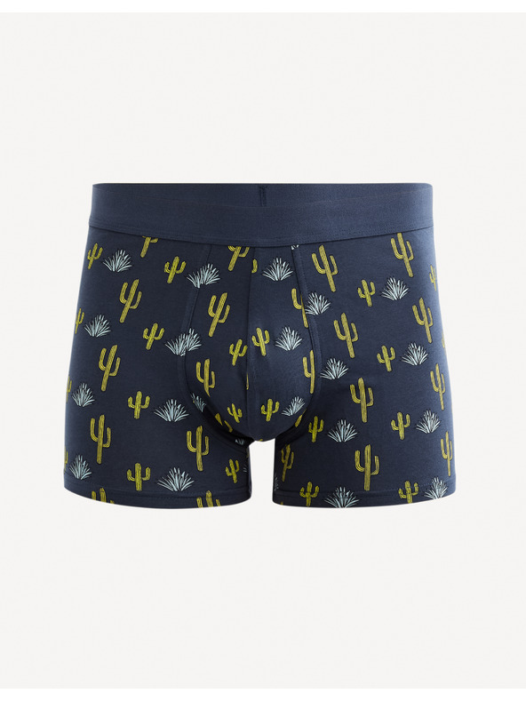 Celio Dunkelblaue gemusterte Herren-Boxershorts Celio Gibocactus