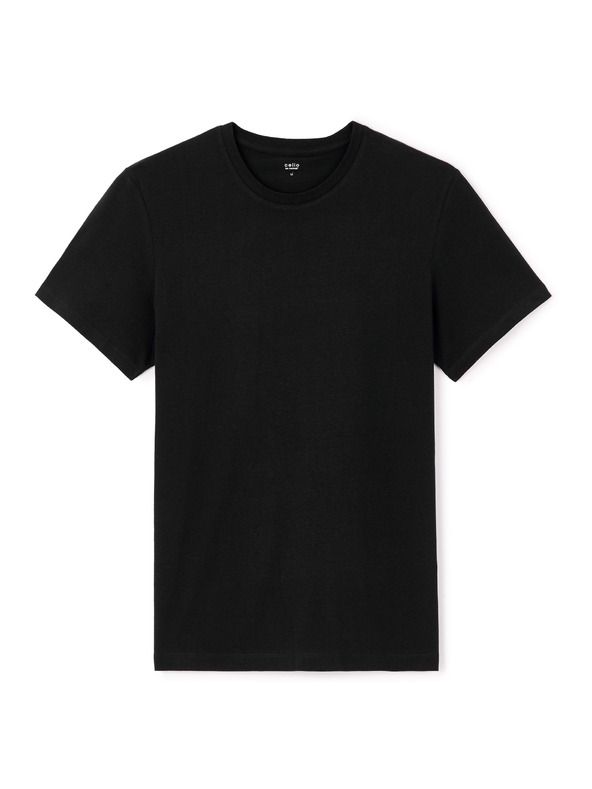 Celio Schwarzes Basic-T-Shirt Celio Tebase