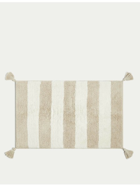 Marks & Spencer Marks & Spencer Badematte aus reiner Baumwolle gestreift beige