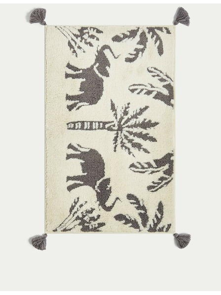 Marks & Spencer Badematte aus Baumwollmischung mit Elefantenmotiv Marks & Spencer grau