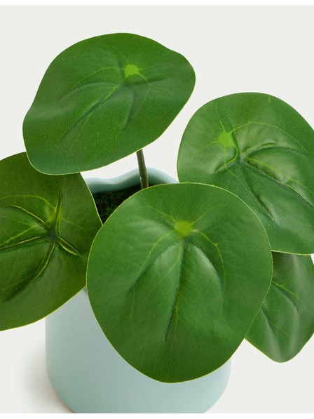Marks & Spencer Künstliche Mini-Pilea-Pflanze im Topf Marks & Spencer blau