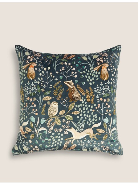 Marks & Spencer Bestickter Kissen mit Waldmotiv Marks & Spencer marineblau