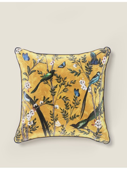 Marks & Spencer Samtiger Kissen mit Vögeln Marks & Spencer gelb
