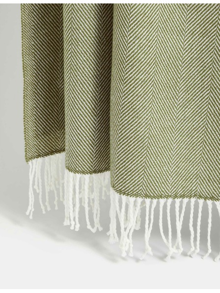 Marks & Spencer Marks & Spencer Fischgrätenmuster Tagesdecke grün