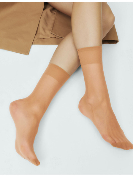 Marks & Spencer Packung mit 5 Paar blickdichten Socken, 15 DEN Marks & Spencer beige