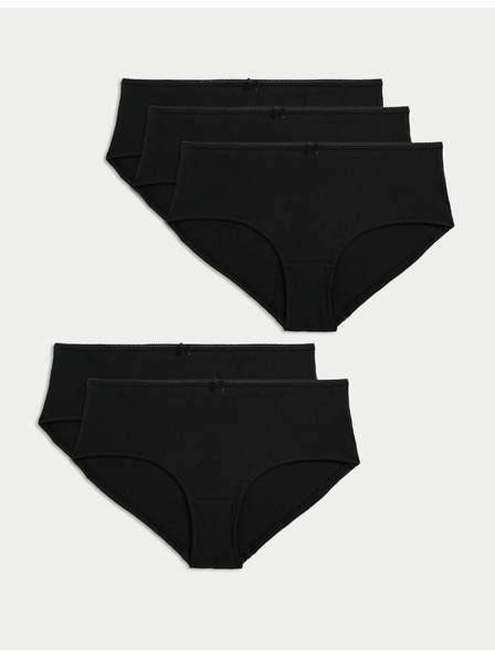 Marks & Spencer Niedrig geschnittene Shorts aus Baumwolle und Lycra®, 5er-Pack Marks & Spencer schwarz