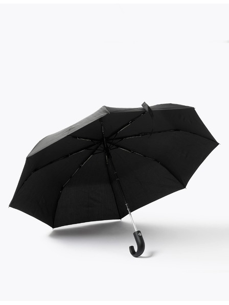 Marks & Spencer Regenschirm aus recyceltem Polyester mit gebogenem Griff und Windtech™ Marks & Spencer Schwarz