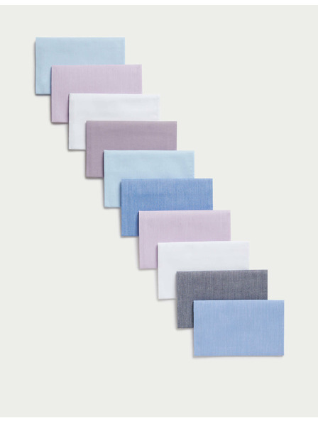 Marks & Spencer Antibakterielle Taschentücher aus reiner Baumwolle, 10 Stück pro Packung Marks & Spencer blau