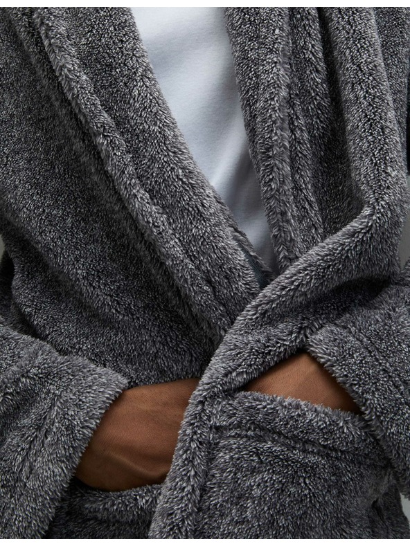 Marks & Spencer Flauschiger Bademantel Supersoft Marks & Spencer grau