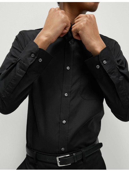 Marks & Spencer Marks & Spencer langärmeliges Slim Fit Shirt, 3 Stück pro Packung schwarz