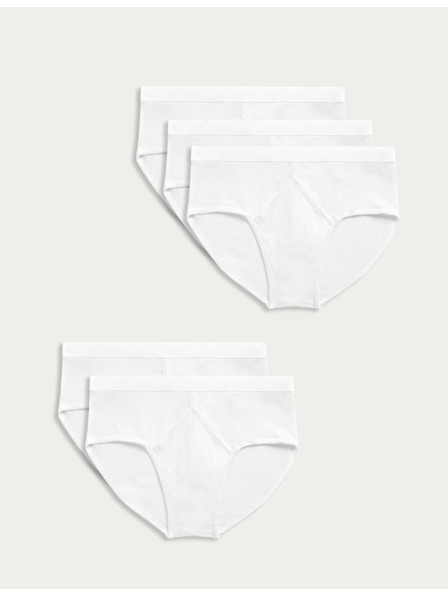 Marks & Spencer Baumwoll-Slips, 5er Pack Marks & Spencer weiß