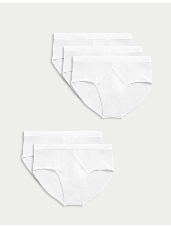 Marks & Spencer Baumwoll-Slips, 5er Pack Marks & Spencer weiß