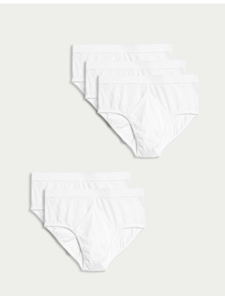 Marks & Spencer Baumwoll-Slips, 5er Pack Marks & Spencer weiß