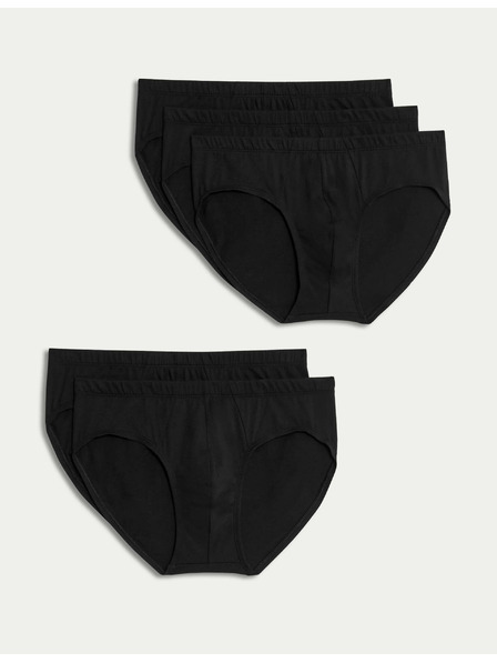 Marks & Spencer Slips aus reiner Baumwolle, Cool & Fresh™ Technologie, 5er Pack Marks & Spencer schwarz