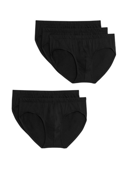 Marks & Spencer Slips aus reiner Baumwolle, Cool & Fresh™ Technologie, 5er Pack Marks & Spencer schwarz
